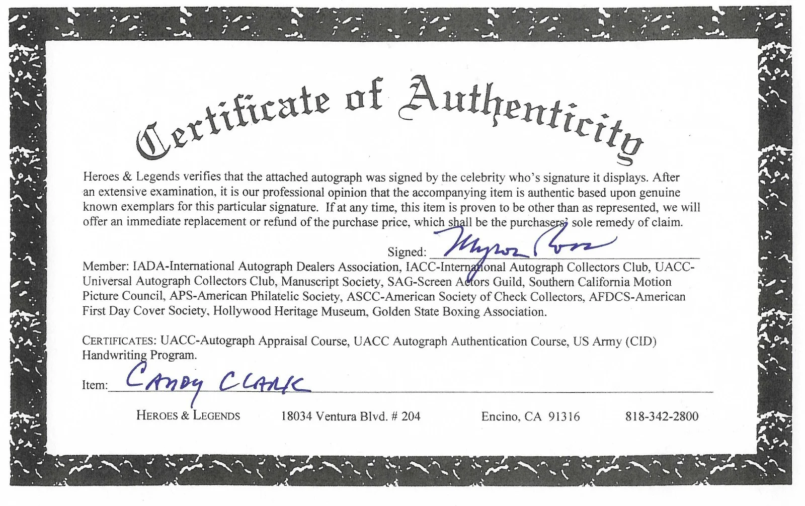 Candy Clark — CANDY CLARK Signed 8 x 10 AMERICAN GRAFFITI with COA ... dated 1996, image 4