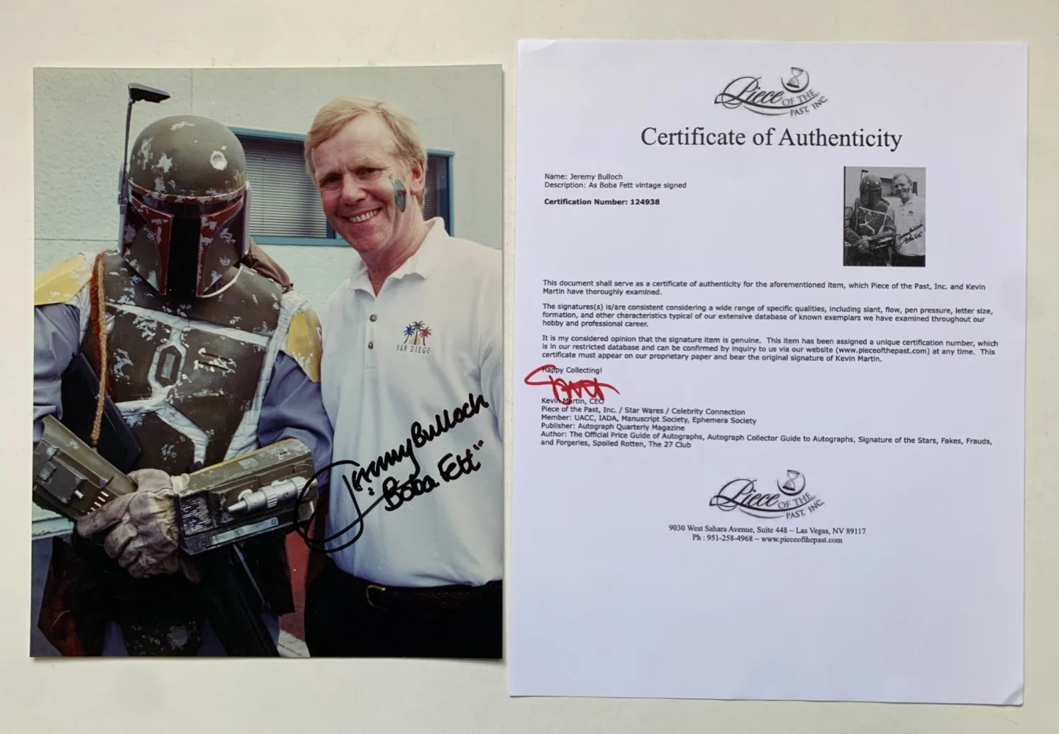 Jeremy Bulloch — JEREMY BULLOCH "Boba Fett" signed STAR WARS photo, with COA, 8x10, изображение 3