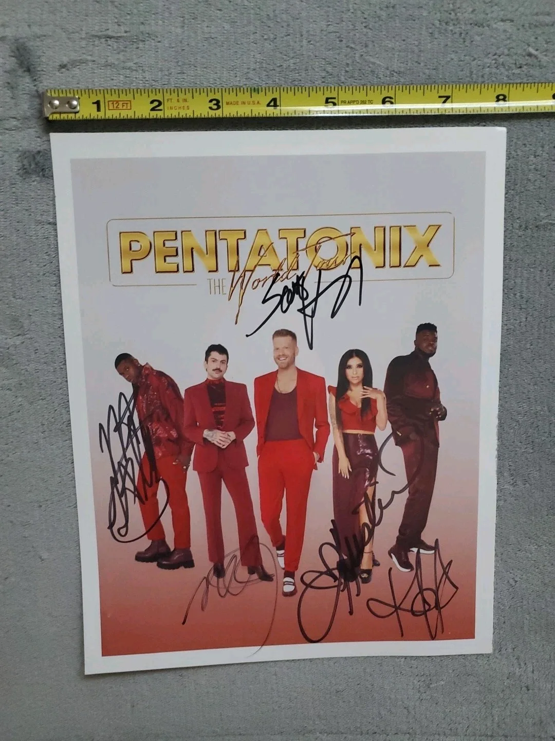Pentatonix — Pentatonix The World Tour Signed 10"×8" Photo, изображение 2