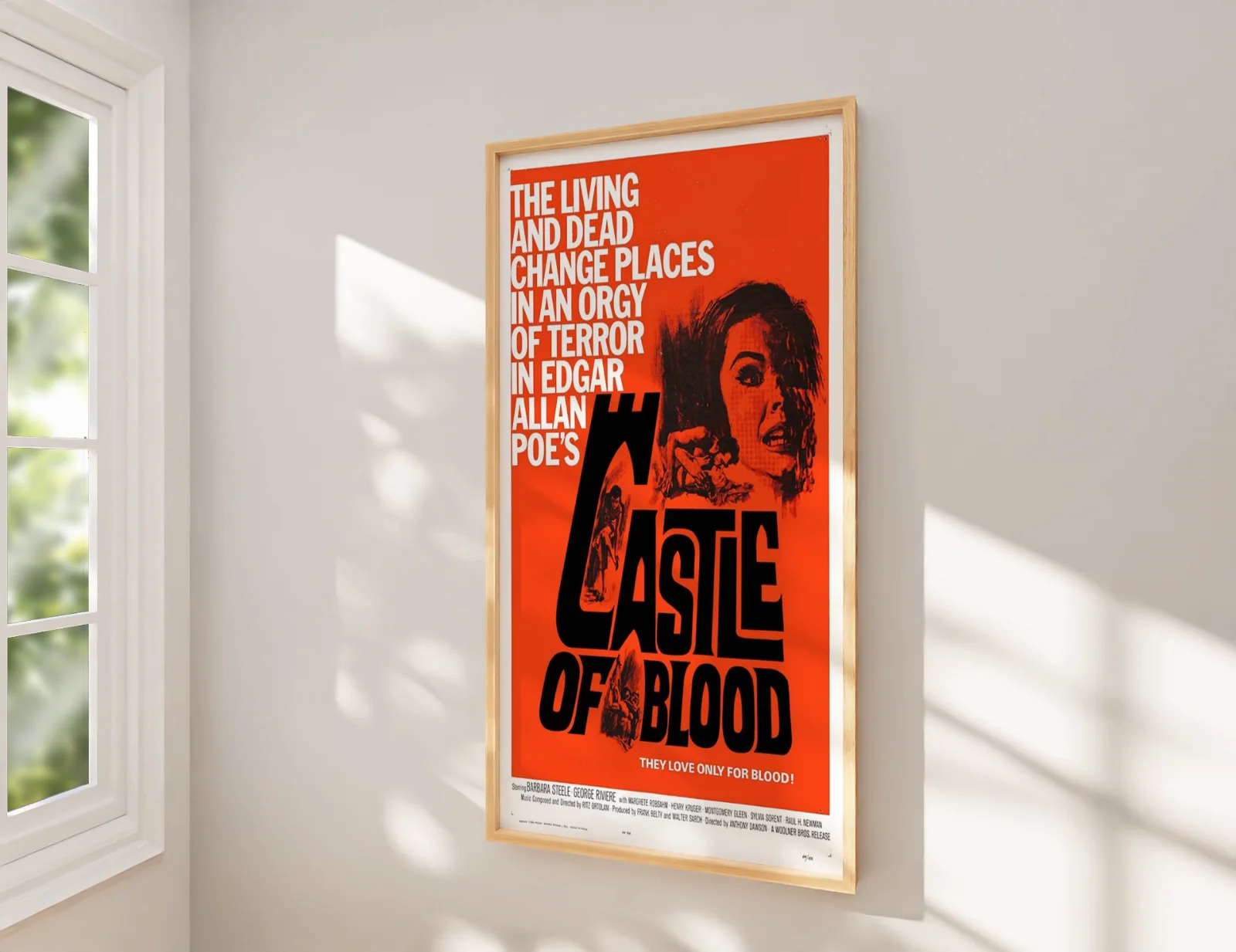 Castle Of Blood 1964 Horror Film - Restored 27.2" x 41" US One Sheet, изображение 2