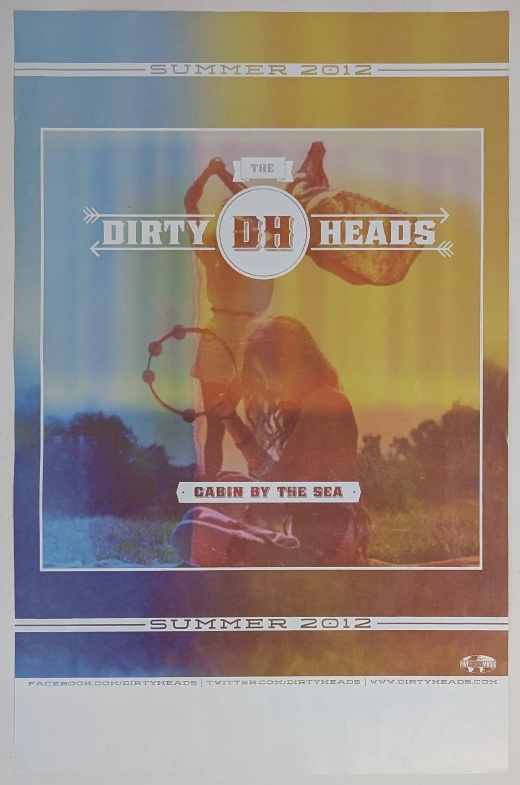 The Dirty Heads Signed 11x17 Cabin By The Sea 2012 Poster Full Band Autographed, изображение 2