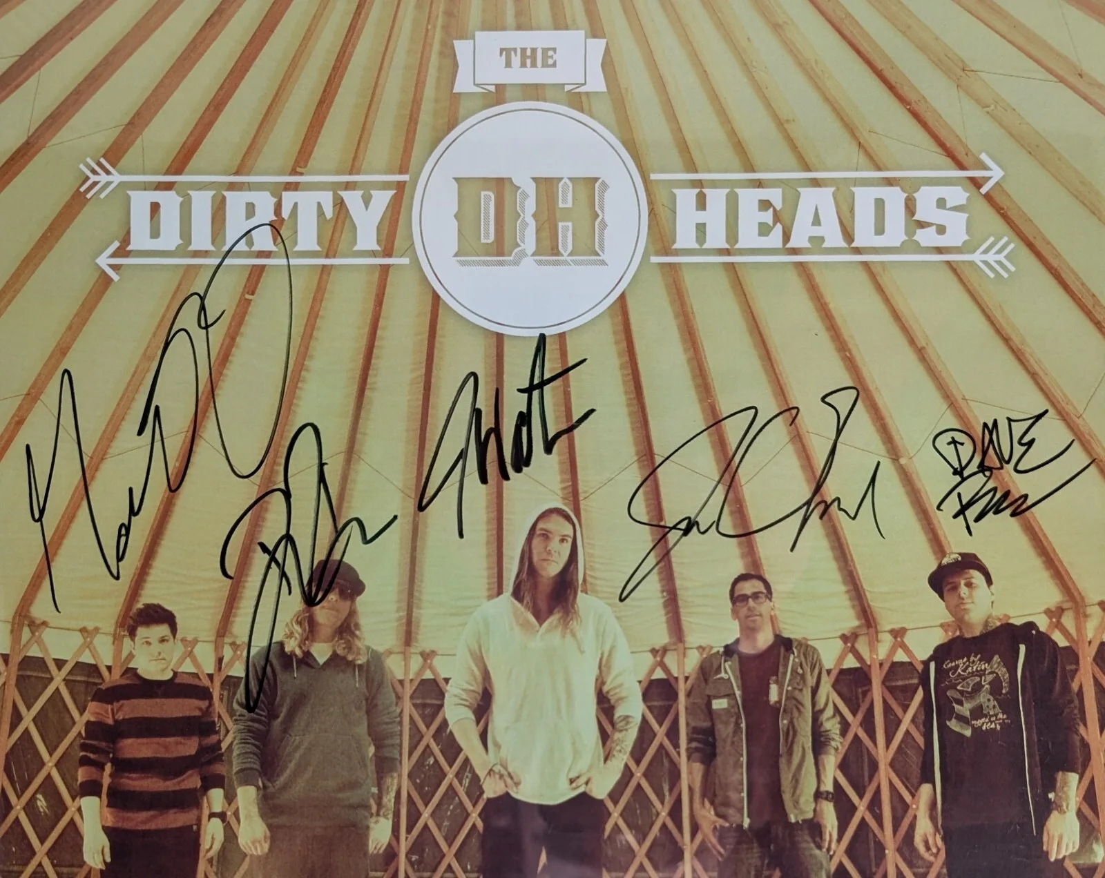 The Dirty Heads Signed 11x17 Cabin By The Sea 2012 Poster Full Band Autographed, изображение 3