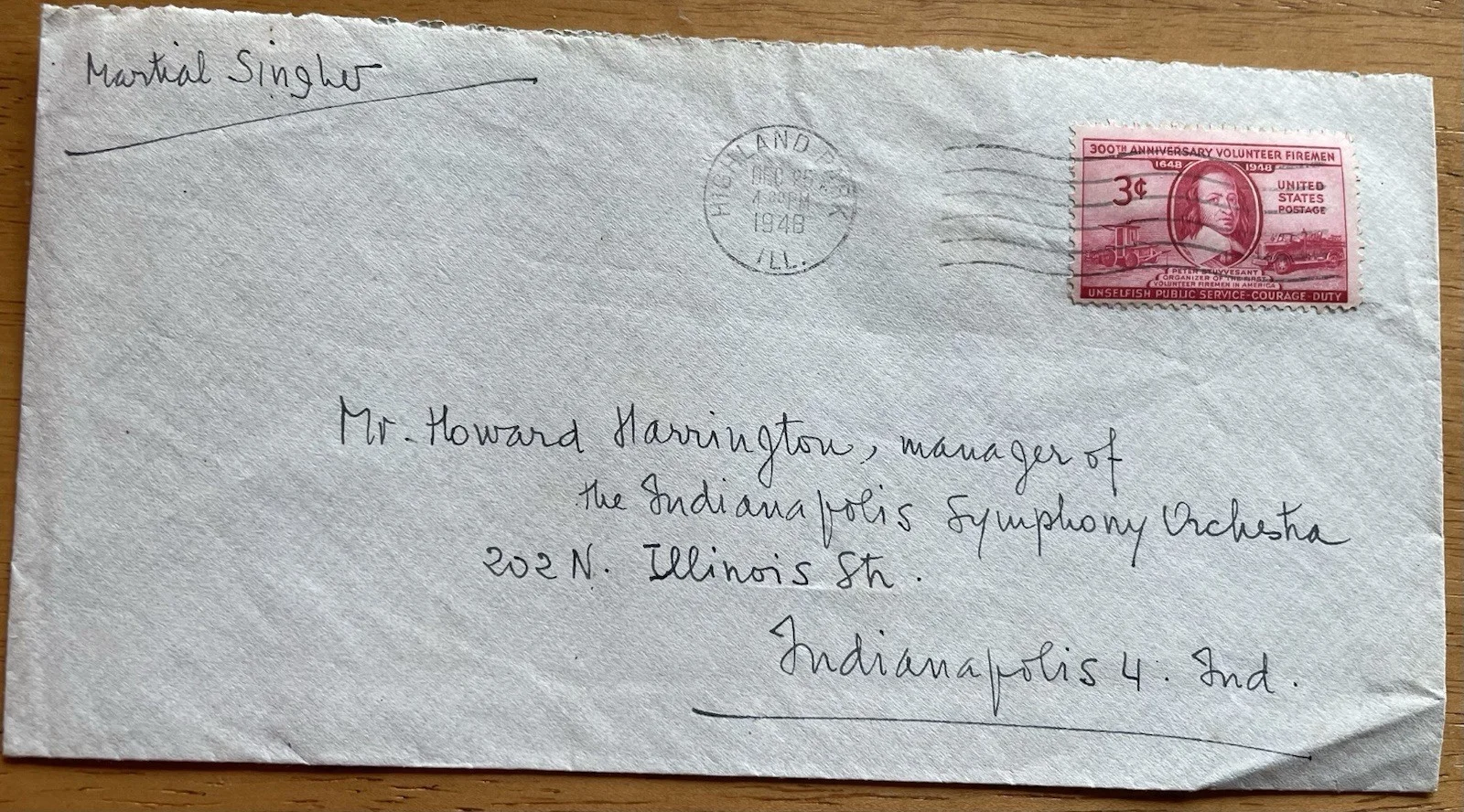 Opera Baritone Martial Singher Autograph Letter To Symphony Manager Harrington, image 4