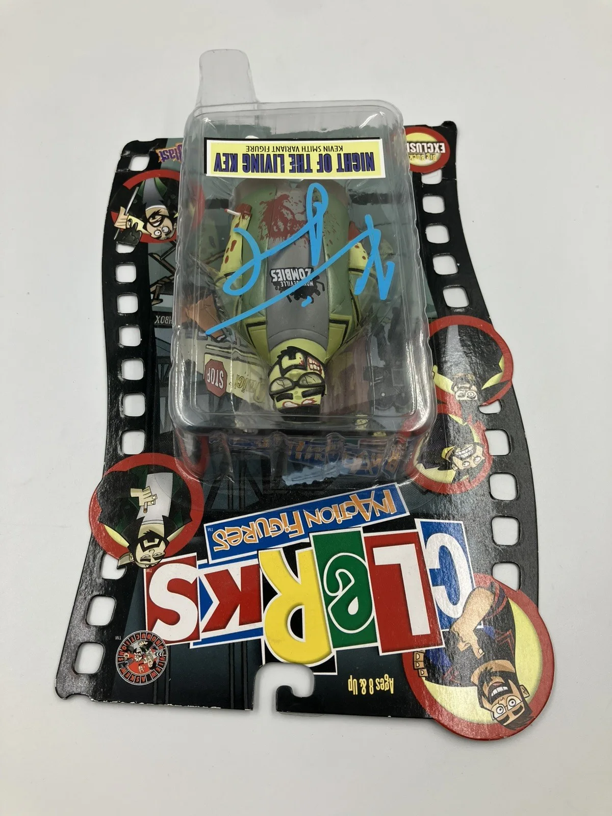 Kevin Smith — Kevin Smith Night Of The Living Kev Clerks Signed InAction Action Figure Blue!, изображение 3