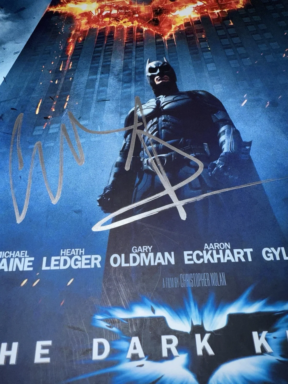 Christian Bale — CHRISTIAN BALE SIGNED THE DARK KNIGHT 12X18 PHOTO POSTER BATMAN BRUCE WAYNE JSA, изображение 4