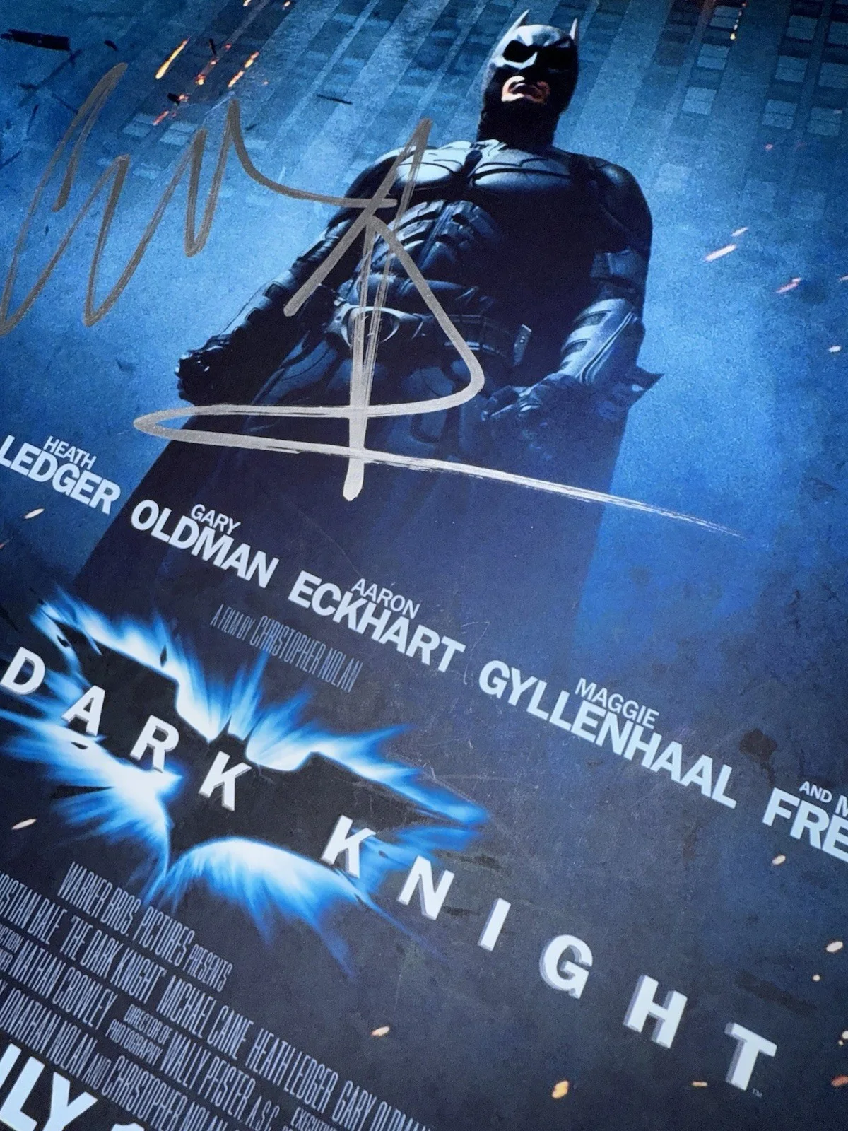 Christian Bale — CHRISTIAN BALE SIGNED THE DARK KNIGHT 12X18 PHOTO POSTER BATMAN BRUCE WAYNE JSA, изображение 5