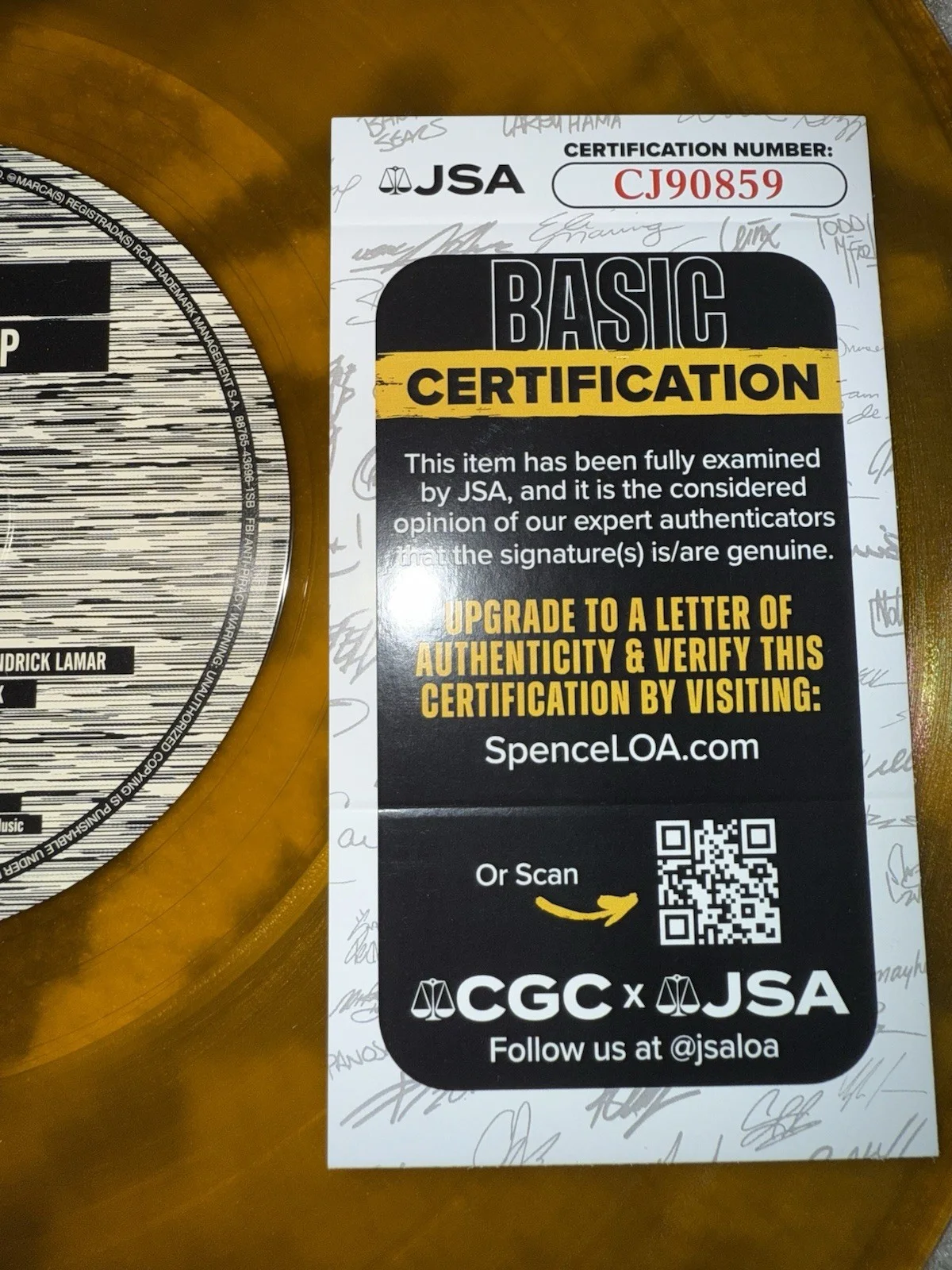 ASAP ROCKY SIGNED AUTOGRAPHED LONG LIVE A$AP VINYL ALBUM JSA COA RAPPER RIHANNA, изображение 5