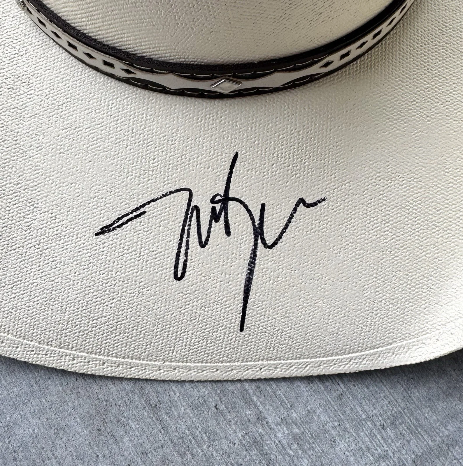 Justin Moore Signed Cowboy Hat Country Music Singer Artist Autograph Nashville, изображение 3