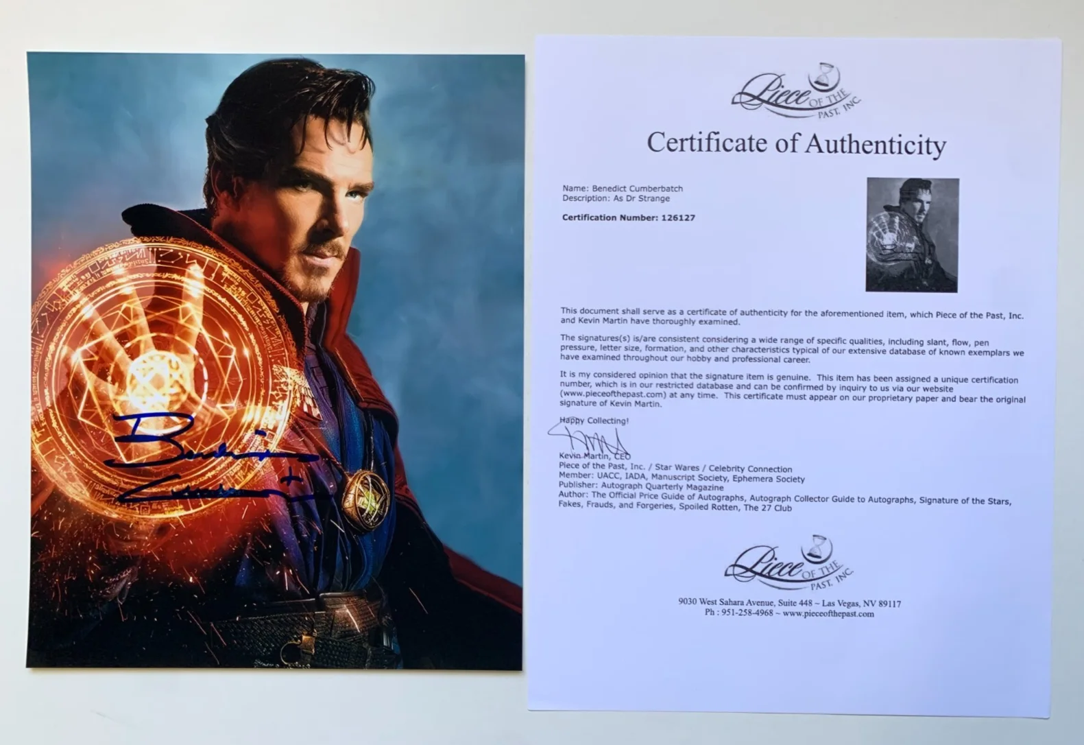 Benedict Cumberbatch — BENEDICT CUMBERBATCH signed DR. STRANGE photo, with COA, 8"x10", image 3