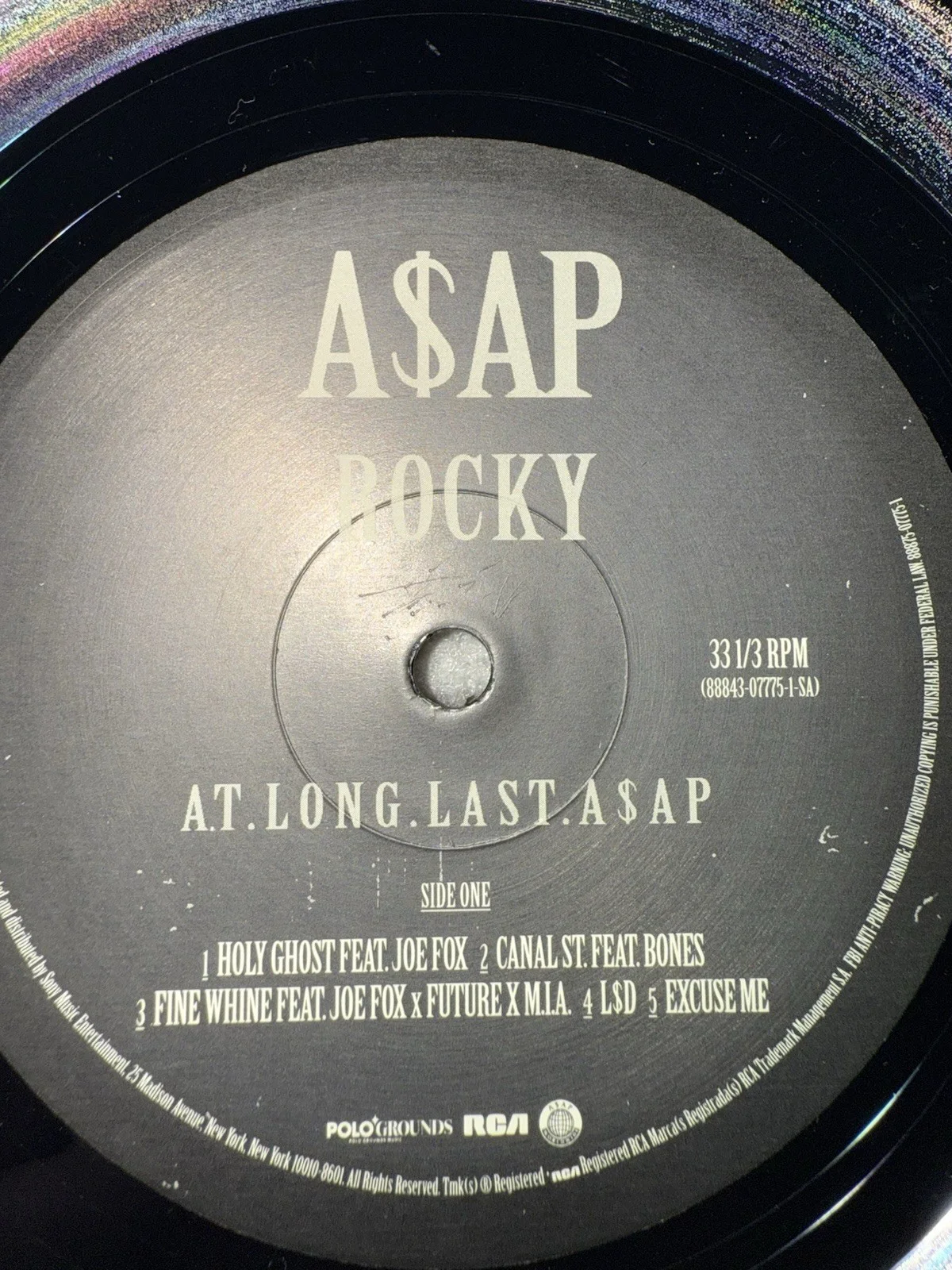 ASAP ROCKY SIGNED AUTOGRAPHED AT LONG LAST A$AP ALBUM VINYL RIHANNA RARE JSA COA, изображение 5