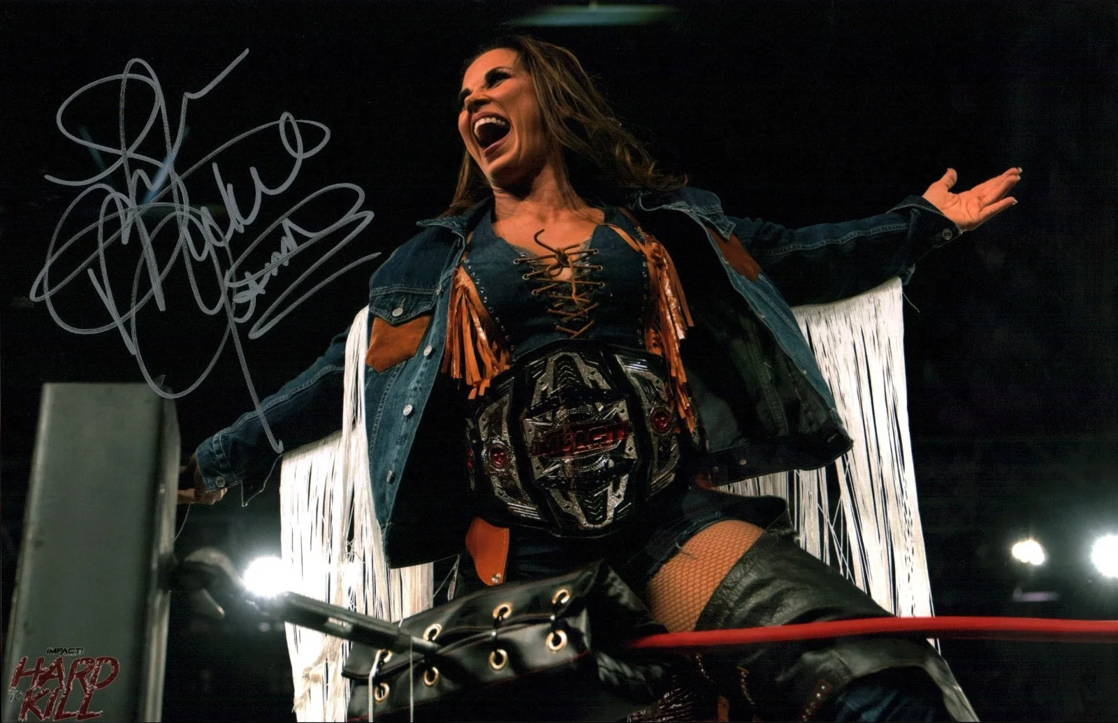 Mickie James — Mickie James IMPACT Wrestling 11x17 Signed Photo Poster JSA Certified Autograph