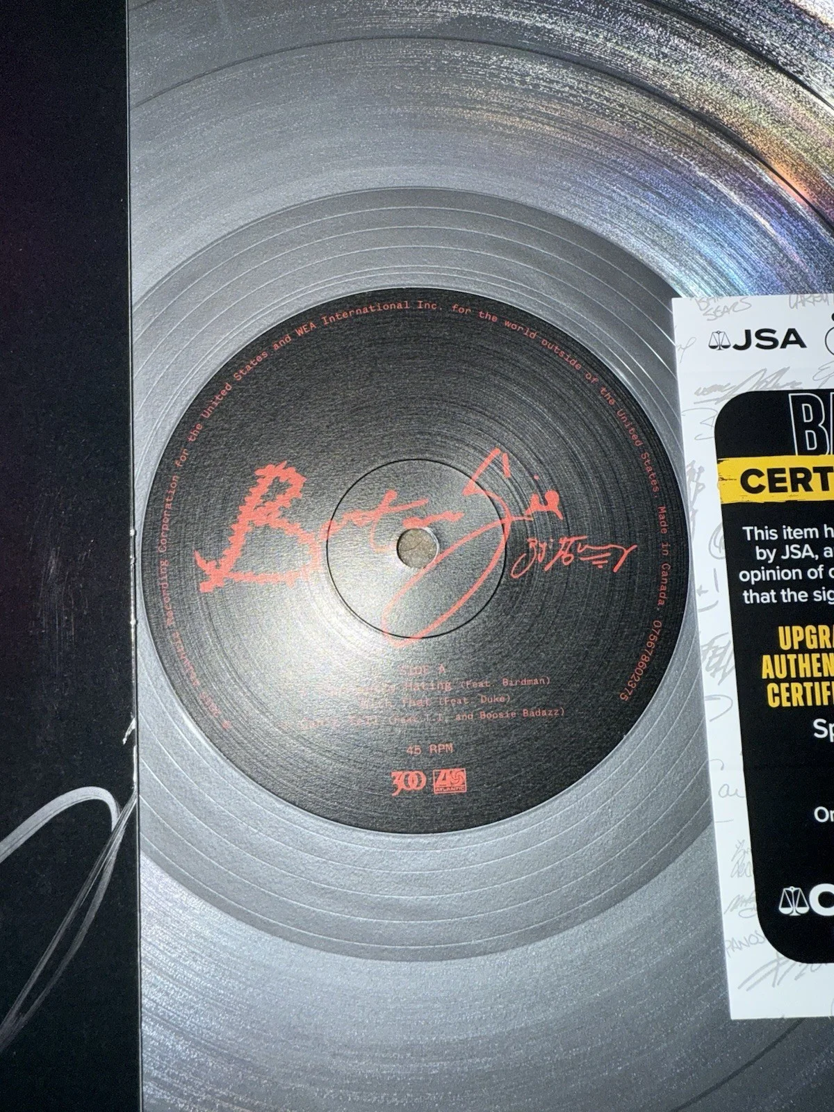 YOUNG THUG SIGNED AUTOGRAPHED BARTER 6 VINYL ALBUM RECORD JSA COA RAPPER SLIME, изображение 2