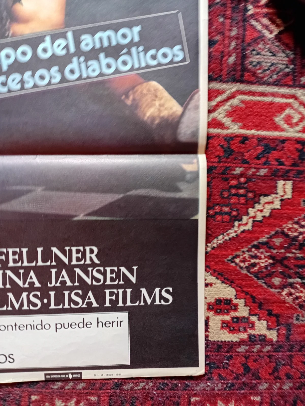 Sadomania (1981) ORIGINAL Spanish Poster - Jesús Franco - Ajita Wilson 99 x 70cm, изображение 5