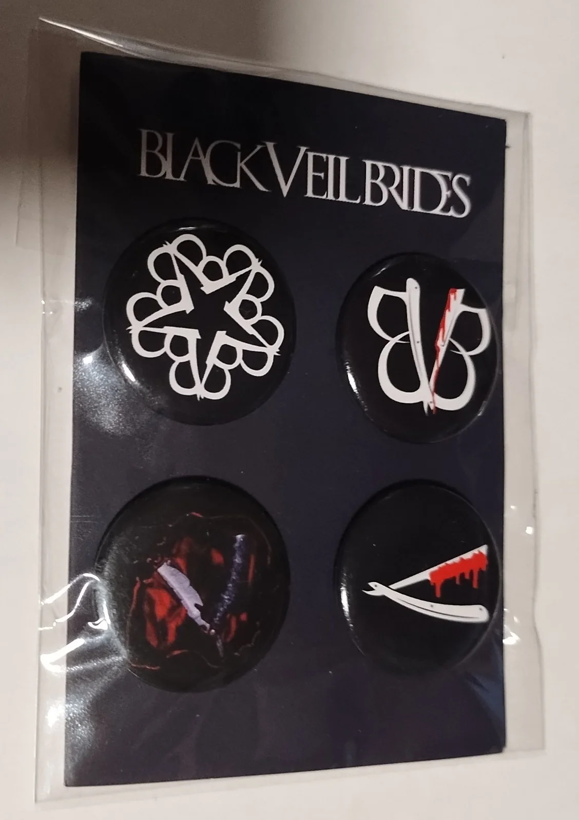 BLACK VEIL BRIDES SIGNED PHOTO ANDY BIERSACK PIN SET CD LP COA VINDICATE JSA, image 3