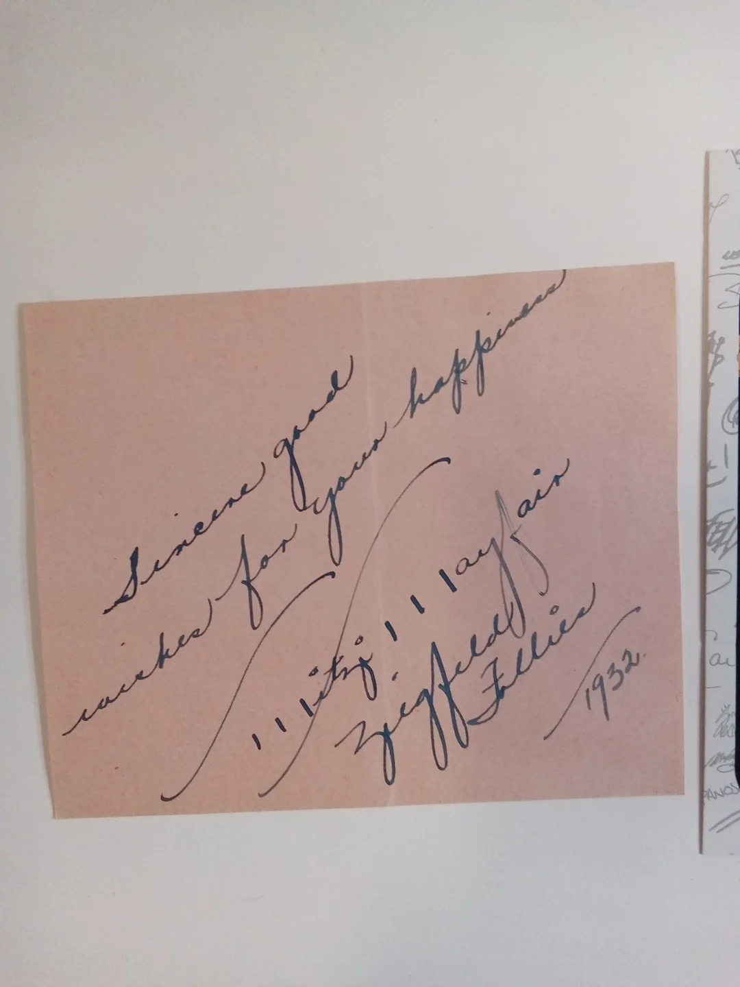 Mitzi Mayfair Signed Cut Paper Ziegfeld Follies Four Jills In A Jeep JSA, image 2