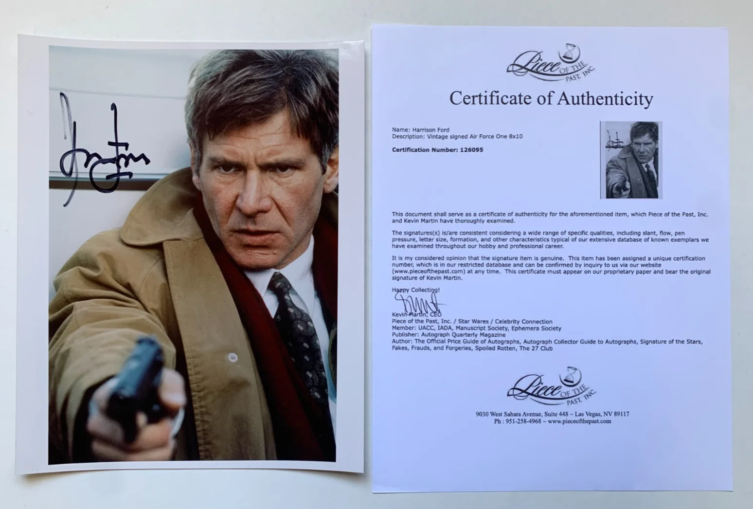 Harrison Ford — HARRISON FORD signed "Air Force One" movie photo, with COA, 8x10, image 3