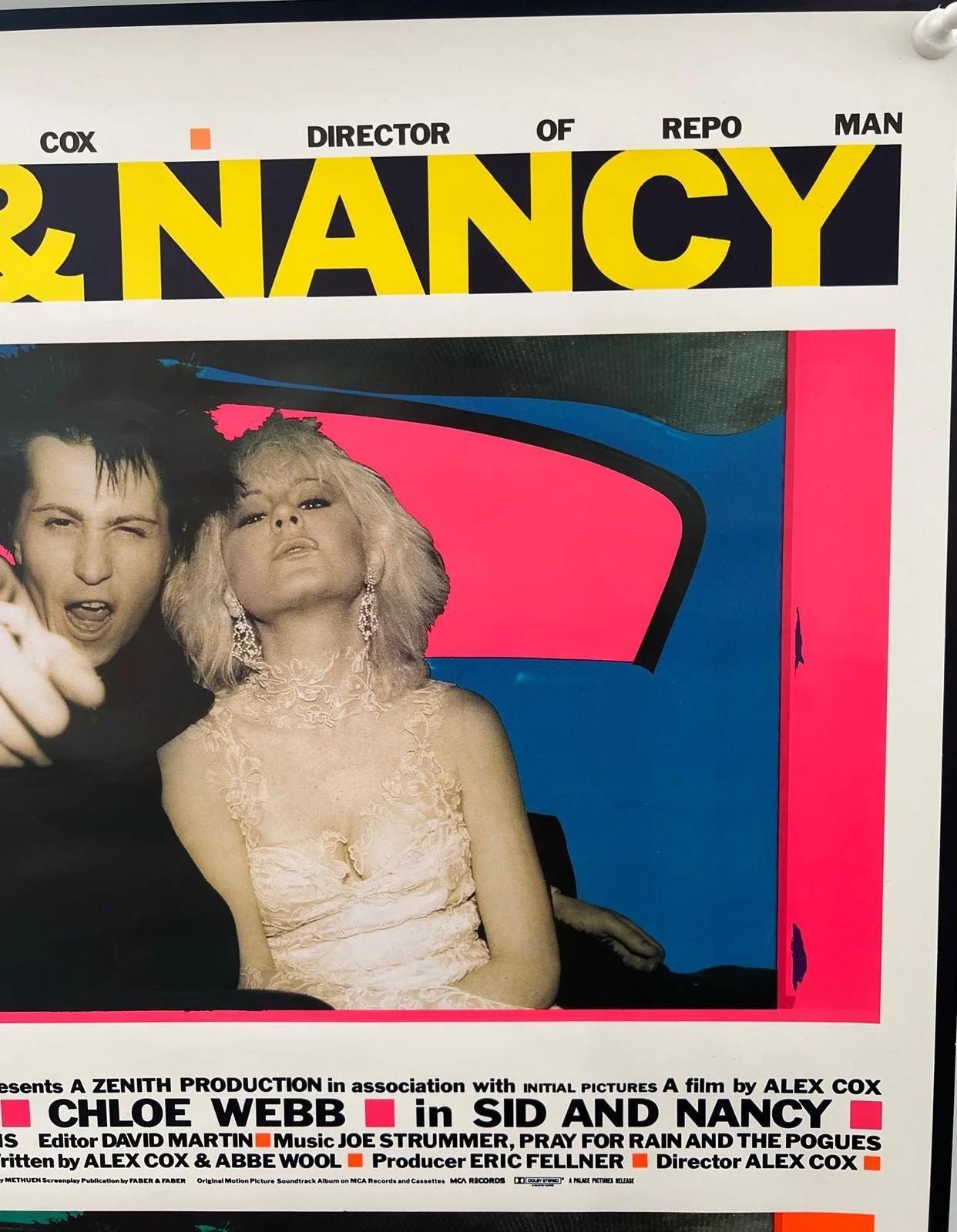 Sid & Nancy Original English British UK 1 Sheet Film Poster Rolled 27x40" 1986, изображение 2