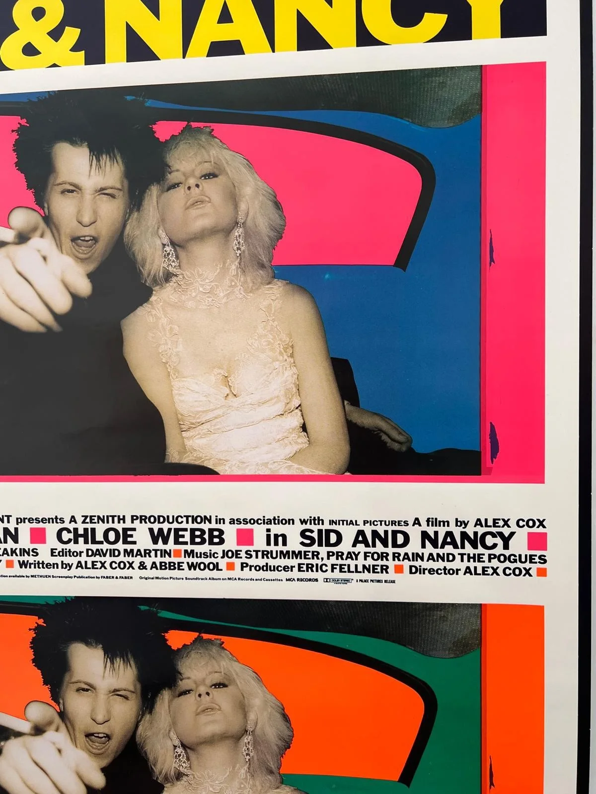 Sid & Nancy Original English British UK 1 Sheet Film Poster Rolled 27x40" 1986, изображение 3