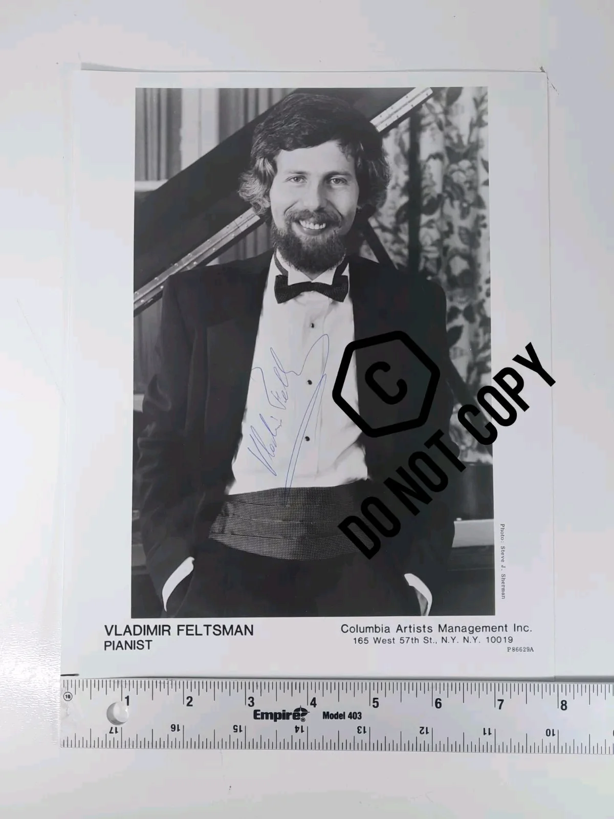 Vladimir Feltsman Classic Pianist & Musician Signed 8x10 Photo Columbia Artist, изображение 2