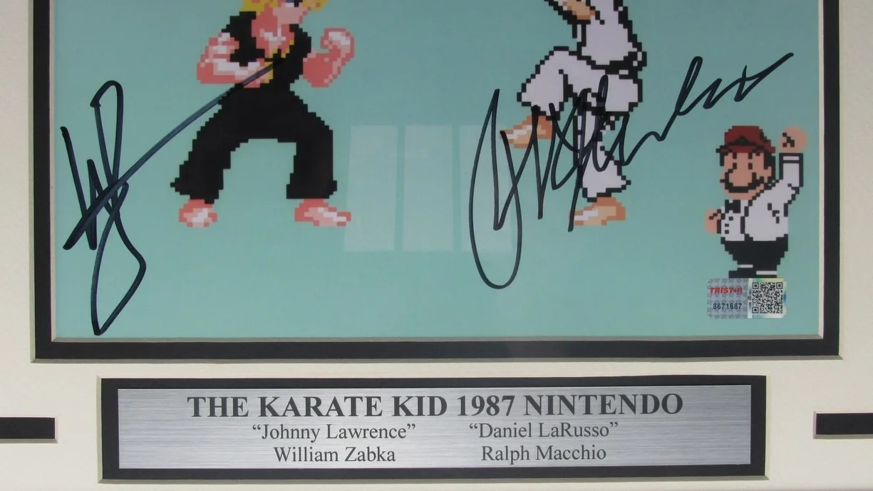 Ralph Macchio William Zabka Nintendo KARATE KID Signed 8x10 Photo Framed Tristar, изображение 2