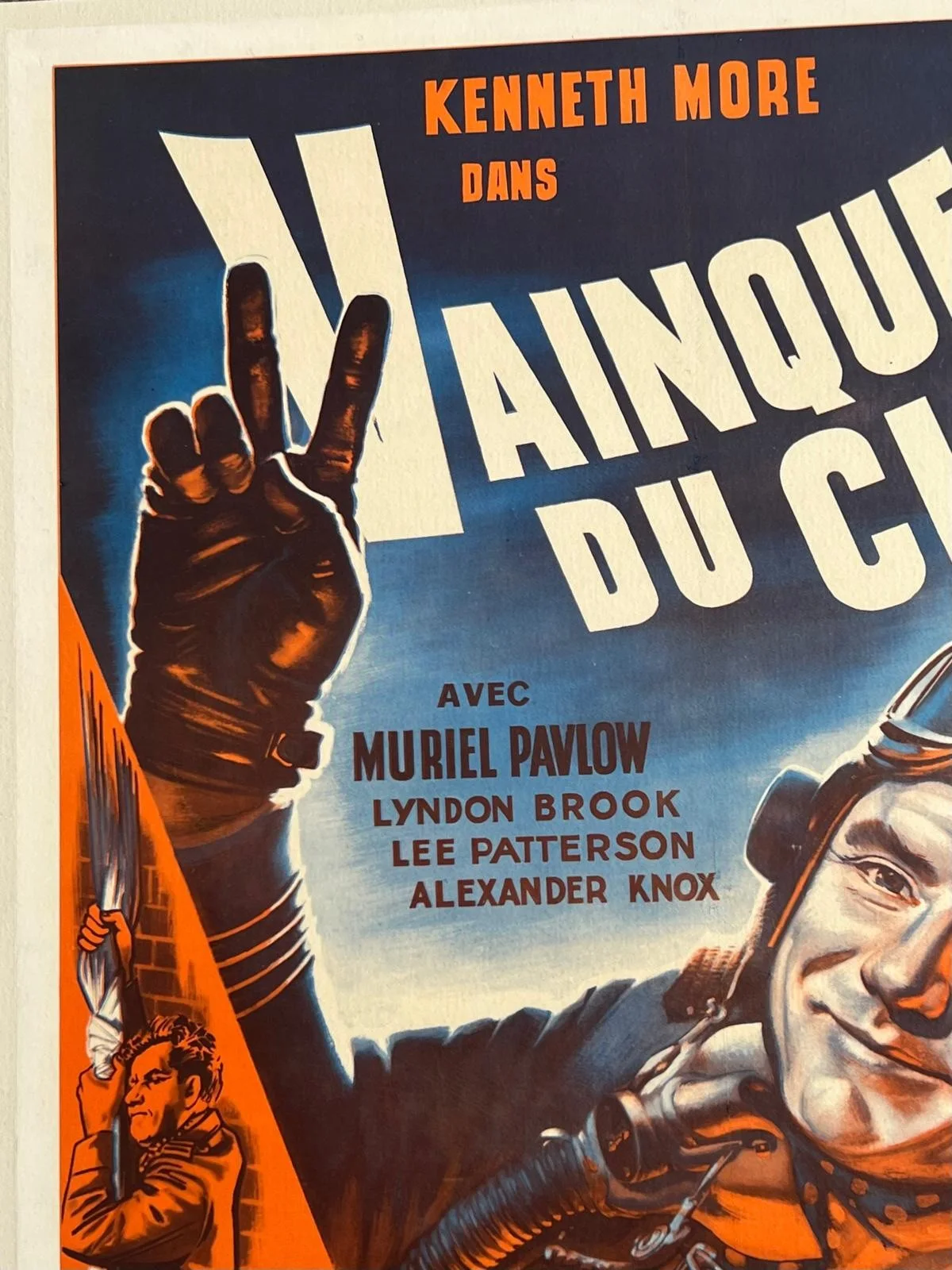 Reach For The Sky Original French Affiche 1956 LINEN BACKED Film Poster 23x31", изображение 3