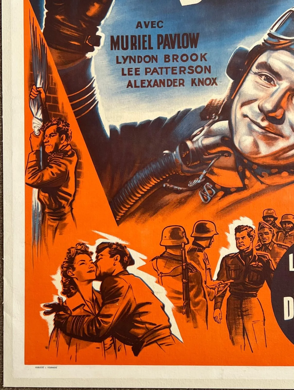 Reach For The Sky Original French Affiche 1956 LINEN BACKED Film Poster 23x31", изображение 5
