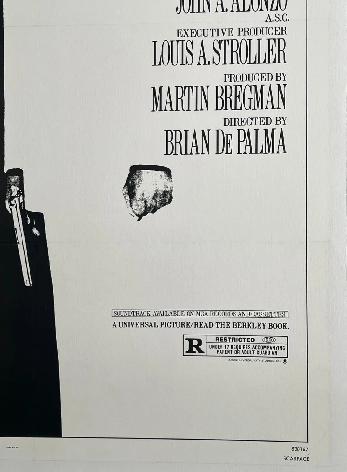 Scarface US 1 Sheet Original Film Poster LINEN BACKED 1983 Cert 27x41" Al Pacino, изображение 3