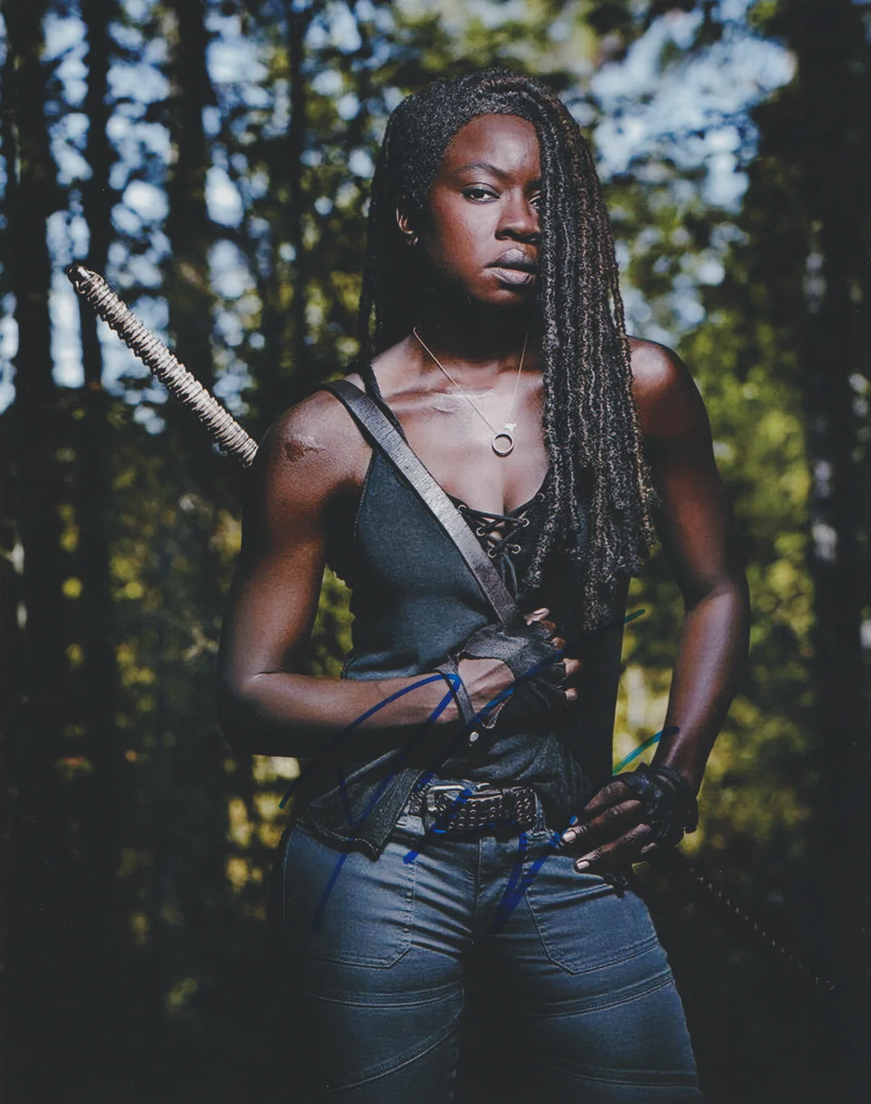Danai Gurira — DANAI GURIRA AMC THE WALKING DEAD SIGNED 8X10 COLOR PHOTO AUTOGRAPH MICHONE