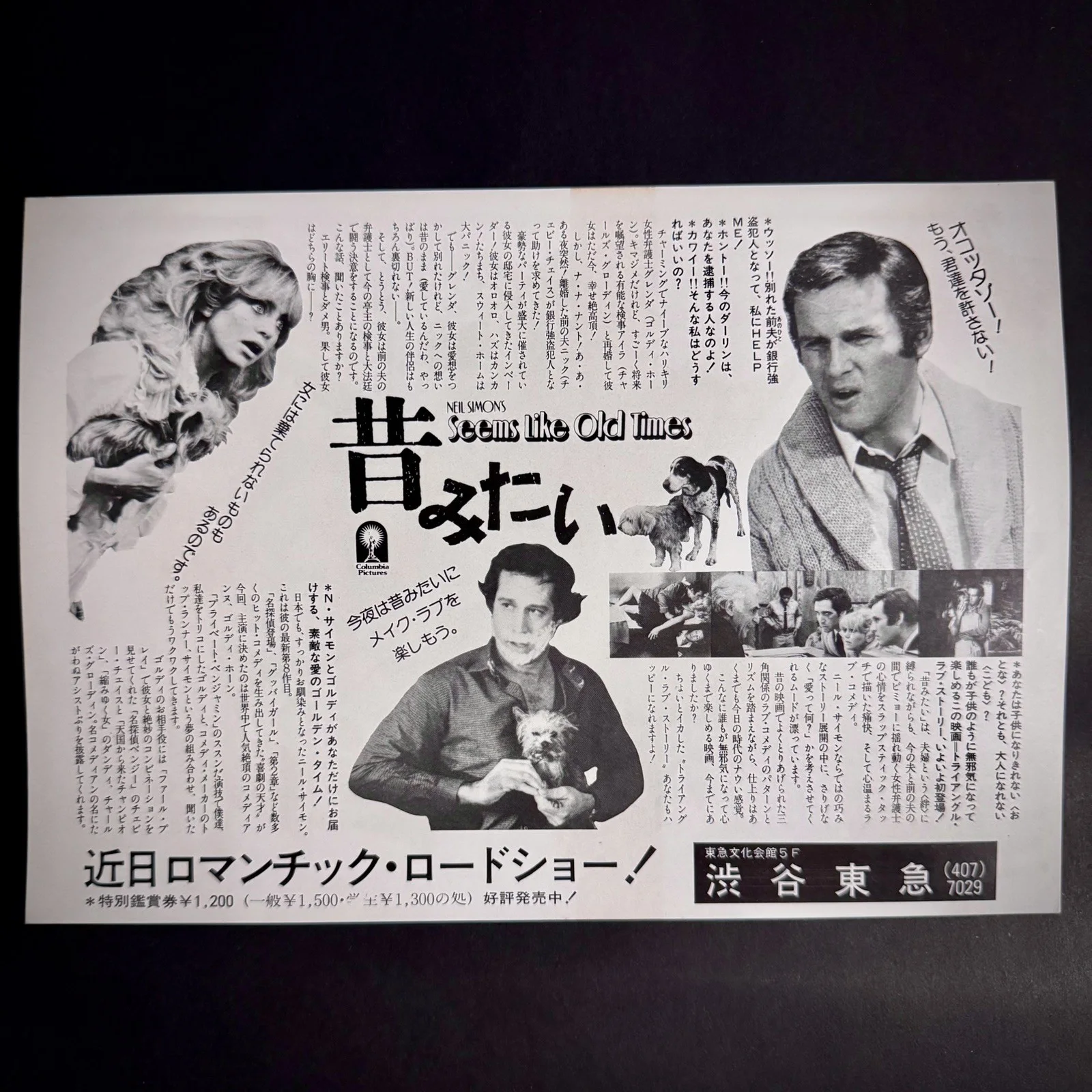 Seems Like Old Times (1980) Japanese Mini Poster Chirashi Chevy Chase, image 2
