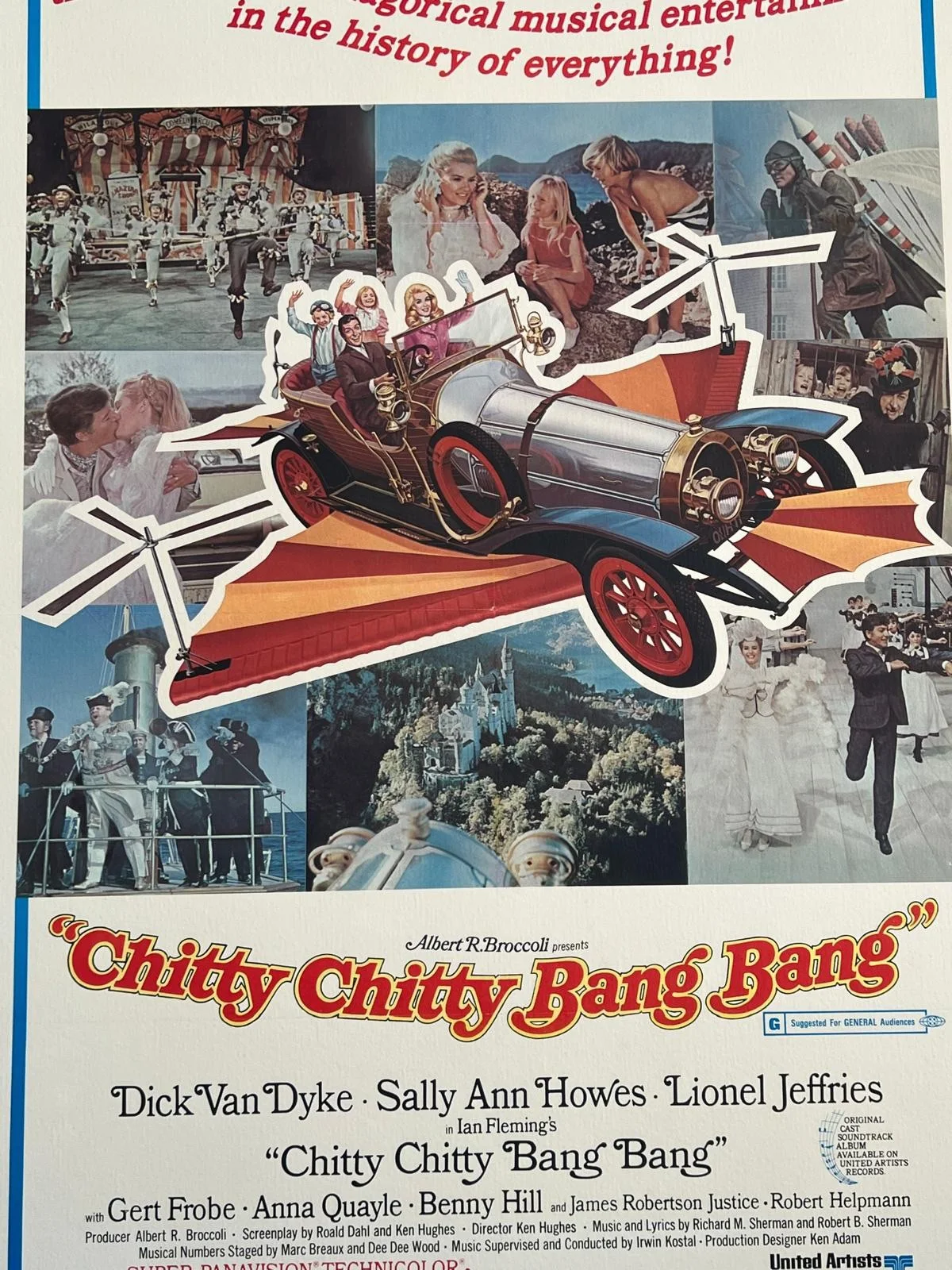 Chitty Chitty Bang Bang Original US 1 Sheet Film Poster LINEN BACKED 1969, image 5