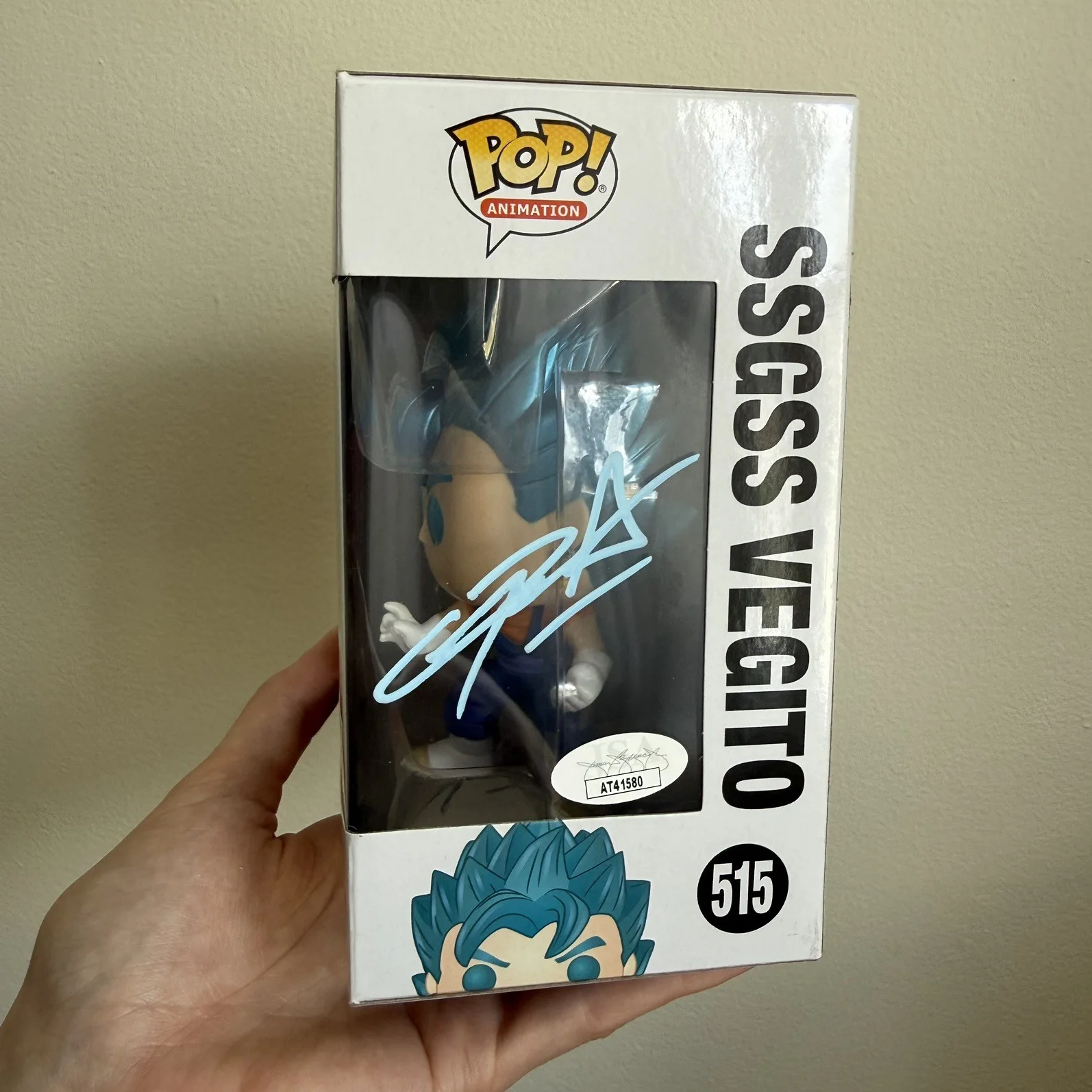 Chris Sabat — Chris Sabat & Sean Schemmel Signed Dragon Ball SSGSS Vegito Funko Pop #515 JSA, image 3