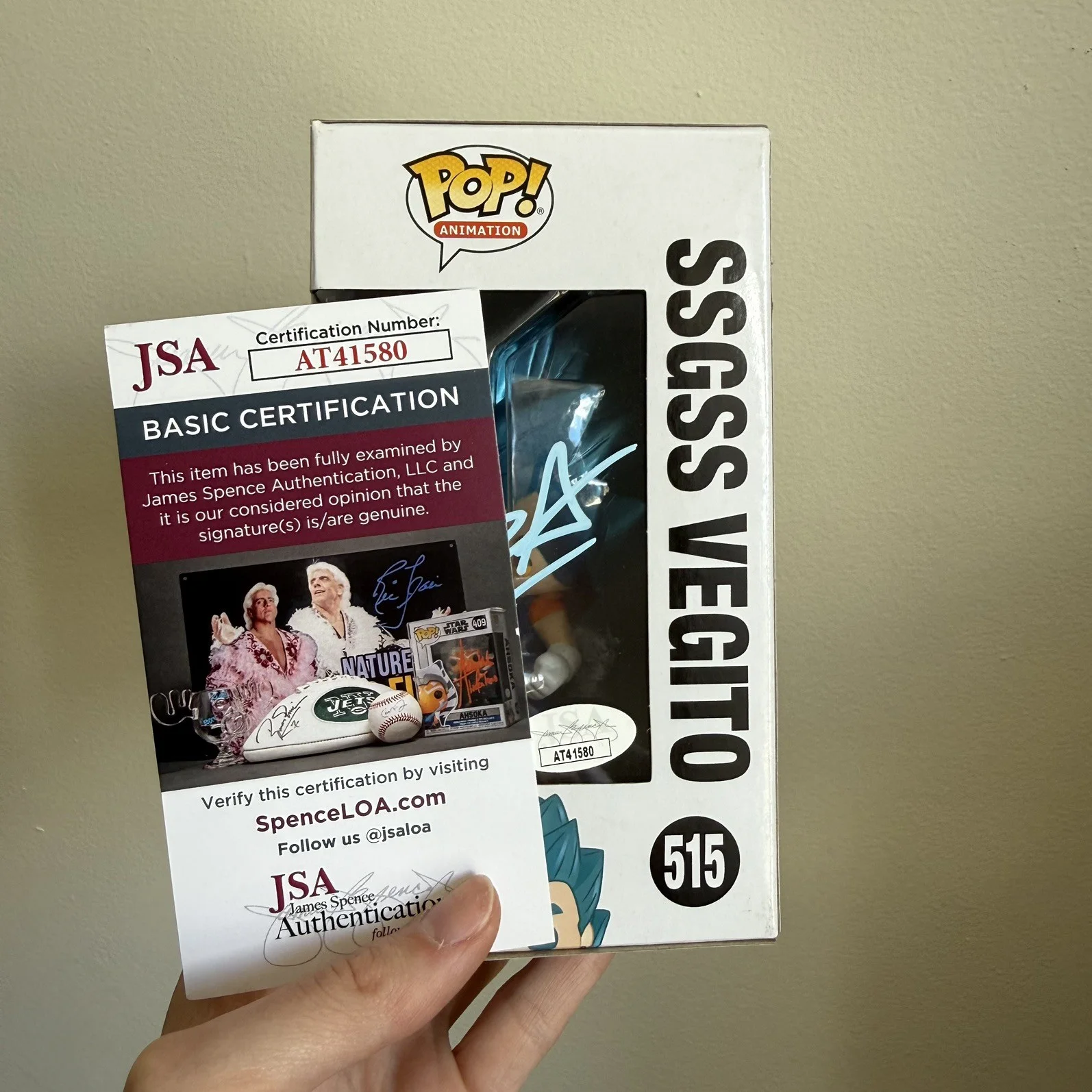 Chris Sabat — Chris Sabat & Sean Schemmel Signed Dragon Ball SSGSS Vegito Funko Pop #515 JSA, image 4