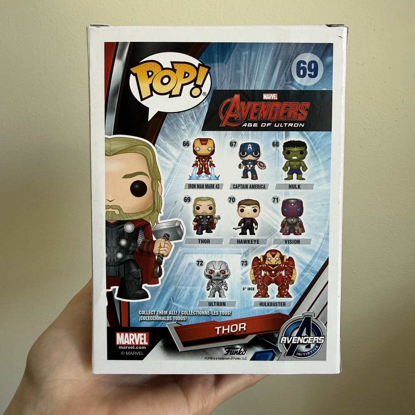 Chris Hemseworth — Signed Funko Pop #69 THOR - Avengers Age OF Ultron - Chris Hemsworth BAS, image 3