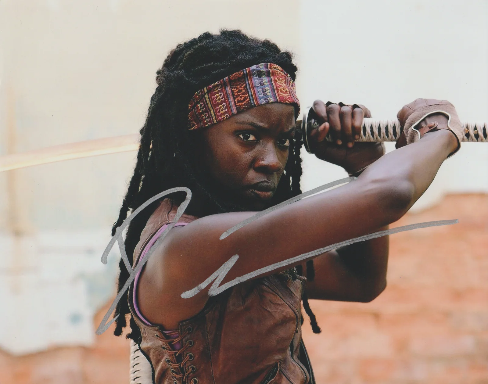 Danai Gurira — DANAI GURIRA THE WALKING DEAD SIGNED 10X8 COLOR PHOTO AUTOGRAPH MICHONE