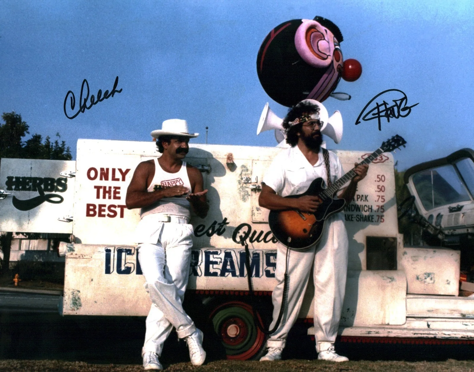 Cheech Marin Tommy Chong — Cheech & Chong Still Smokin Signed 11x14 Photo Poster JSA Certified Autograph