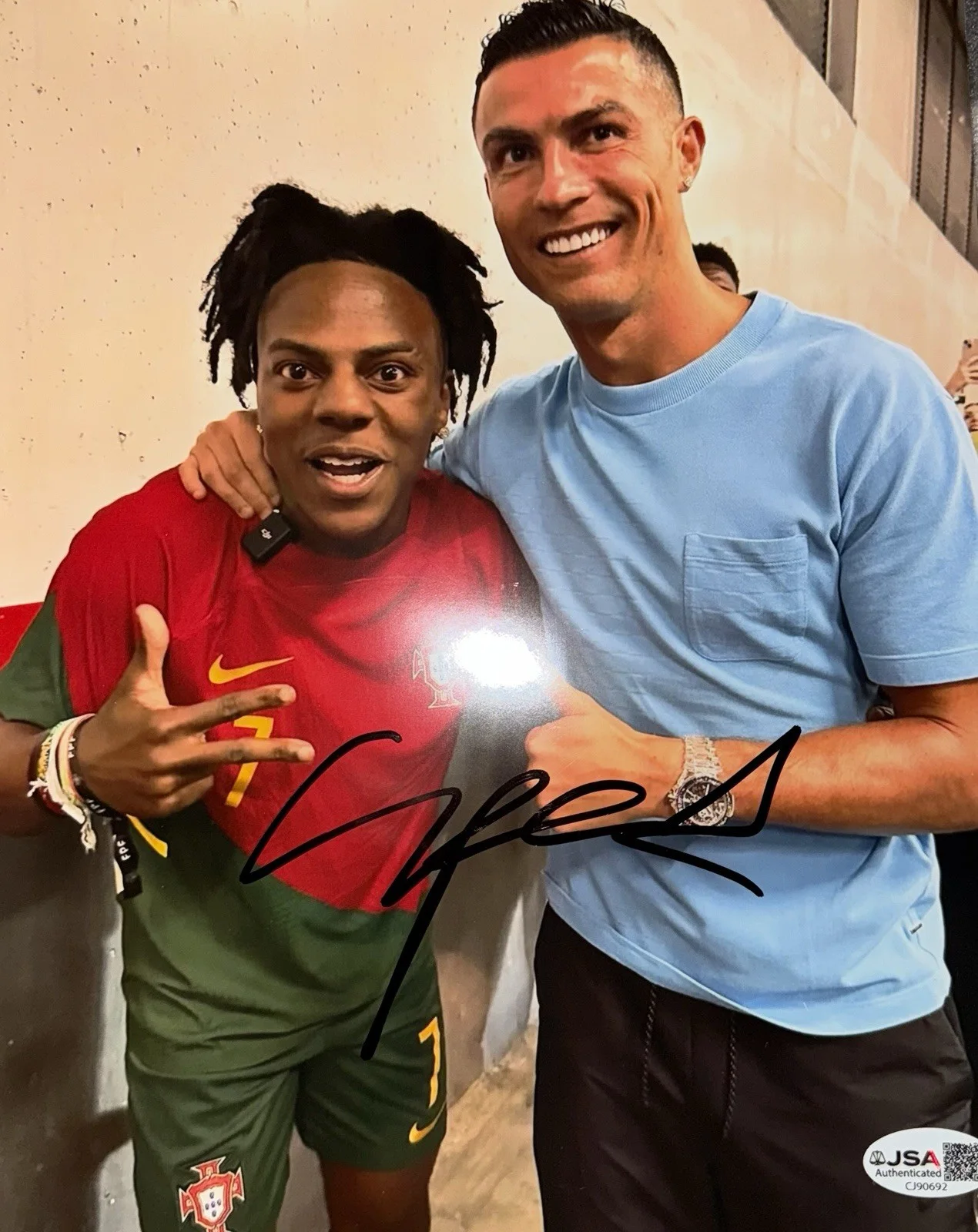 IShowSpeed — ISHOWSPEED SIGNED AUTOGRAPHED 8X10 PHOTO PICTURE YOUTUBER SPEED JSA COA RONALDO, изображение 3