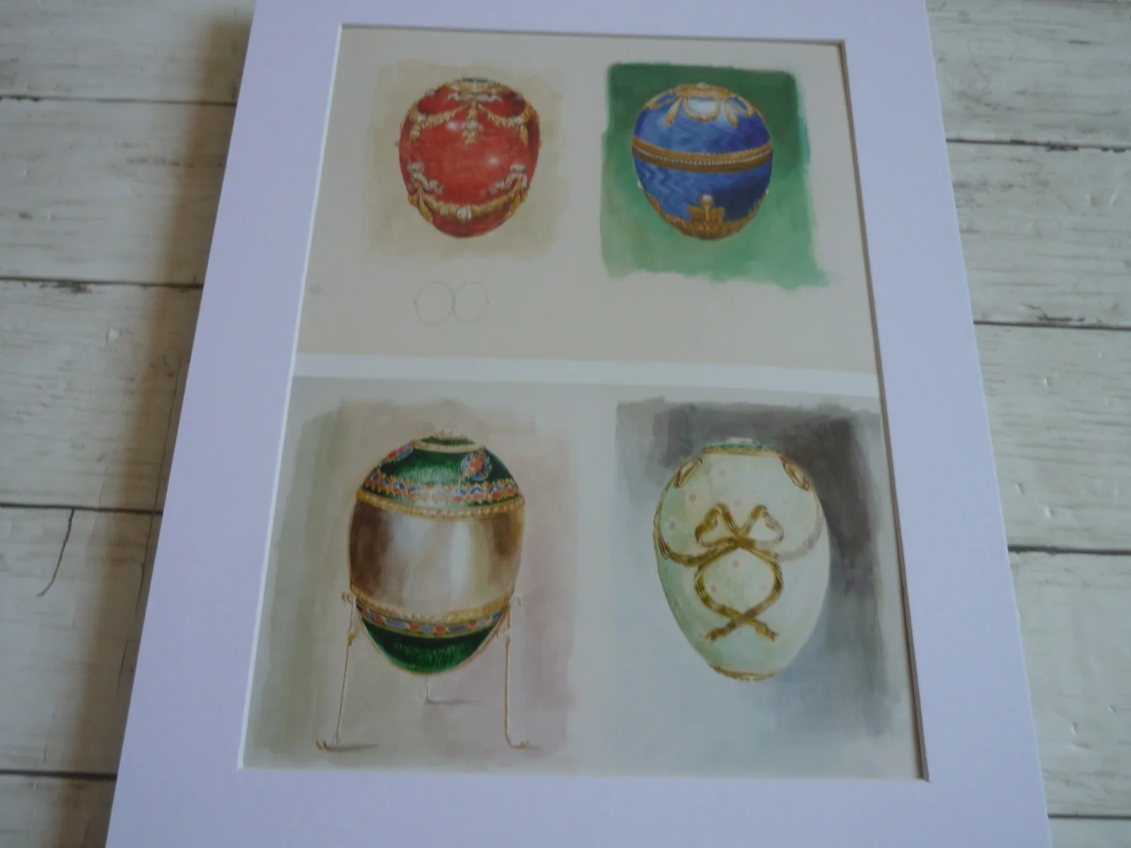 14x11 framed 007 james bond octopussy faberge egg 4 designs artwork from film, изображение 2