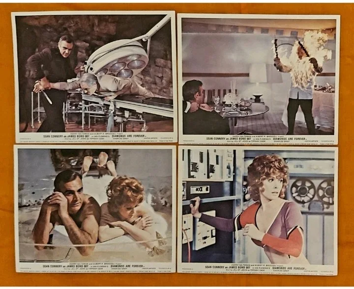 DIAMONDS ARE FOREVER 1971 JAMES BOND FOH ORIGINAL LOBBY CARD SET OF 8 10 X 8, изображение 2