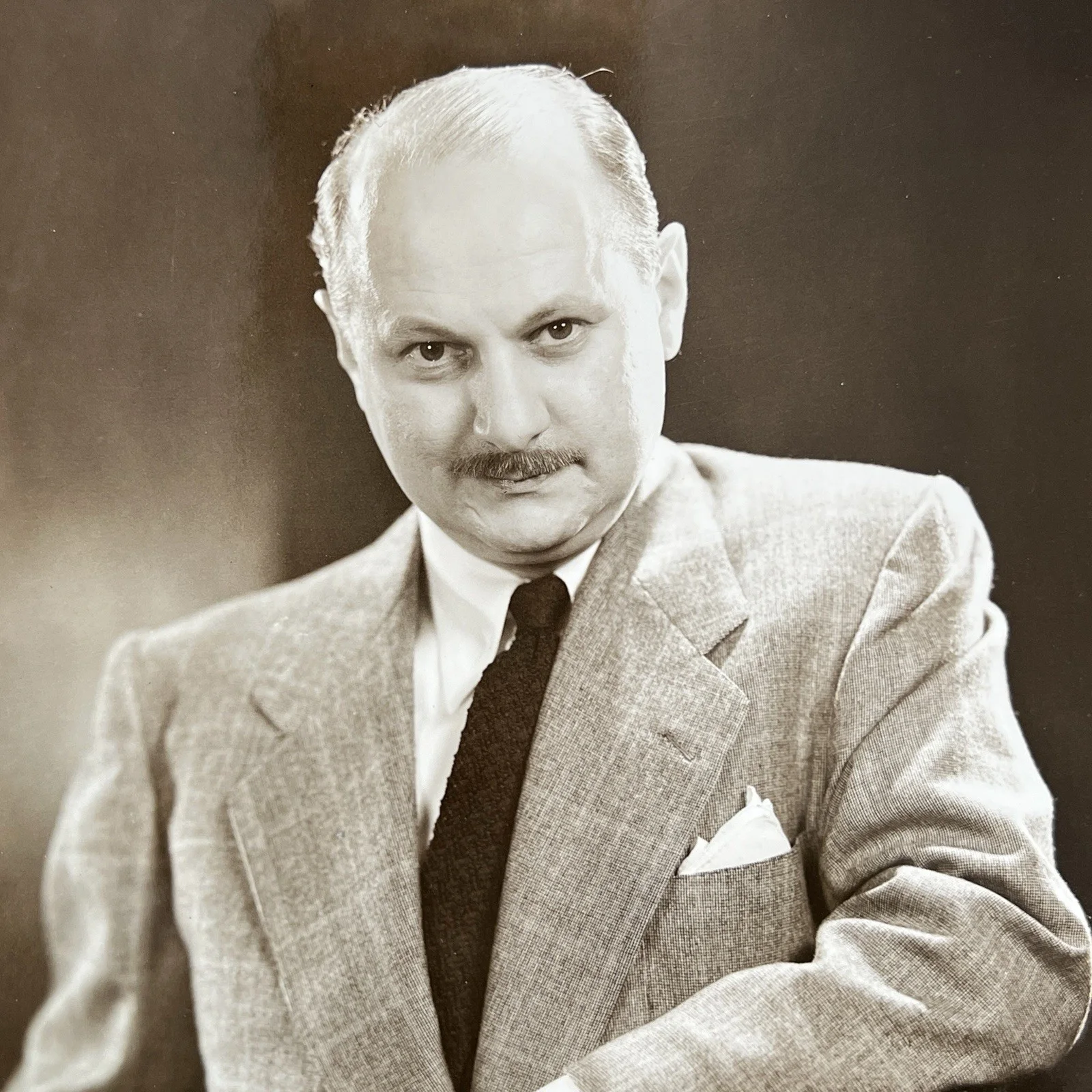 Earl George — Vtg Earl George Signed 8x10 Headshot Photo Actor Radio Riverdale NY 1940s-50s, изображение 2