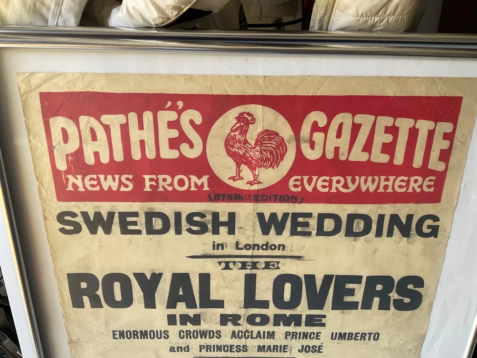 1929 PATHE FILM NEWSREEL CINEMA POSTER SEFTON BRANCKER,PEARLY QUEENS .ETC, изображение 2