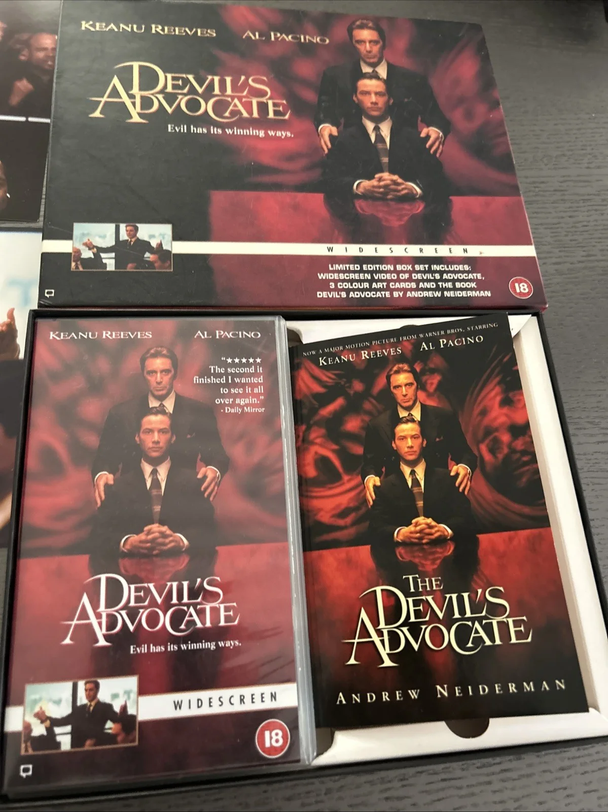 Signed Al Pacino, Keanu Reeves & Charlize Theron Devils Advocate BoxSet IGC COA, image 2