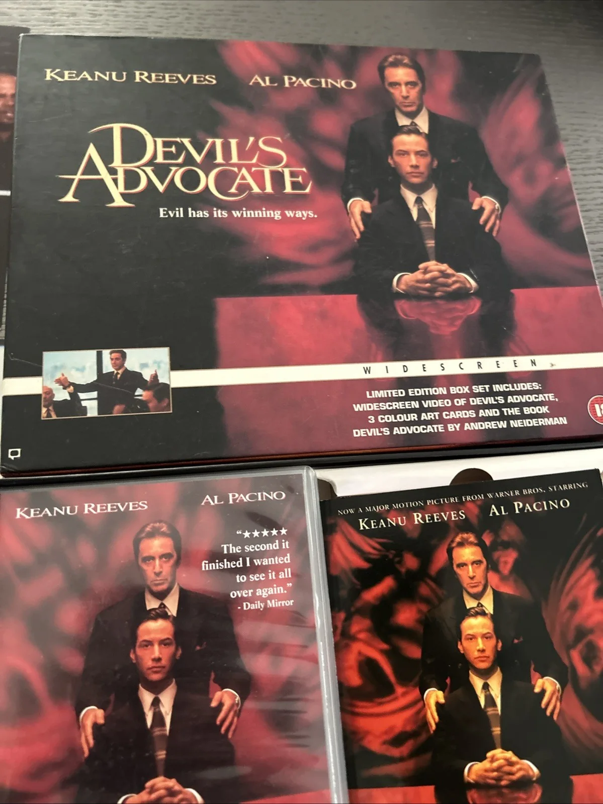 Signed Al Pacino, Keanu Reeves & Charlize Theron Devils Advocate BoxSet IGC COA, image 3