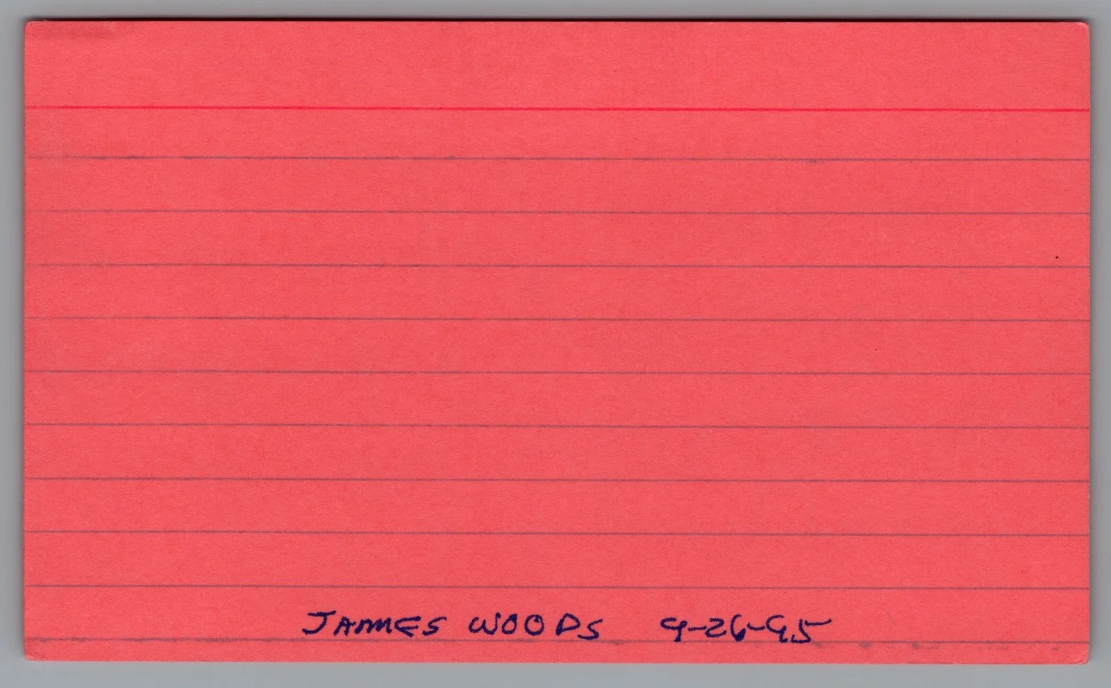 James Woods — James Woods Signed 3x5 Index Card Promise Autographed, image 2