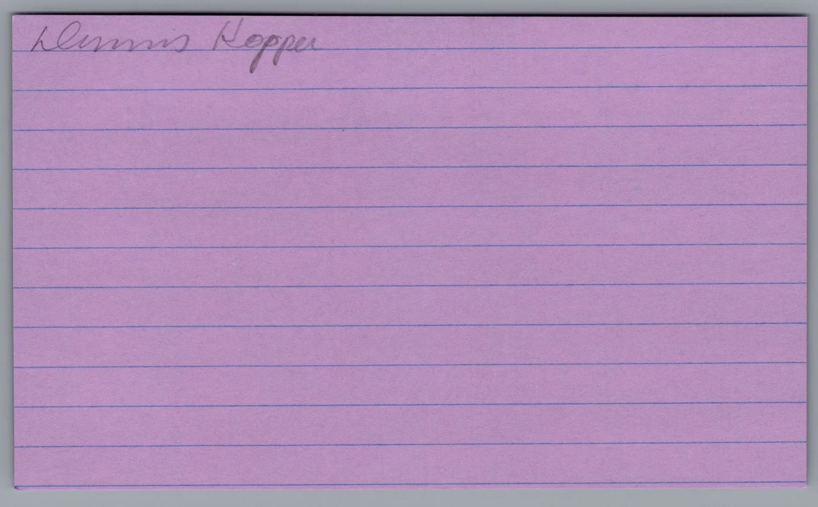 Dennis Hopper — Dennis Hopper Signed 3x5 Index Card Easy Rider Autographed, image 2