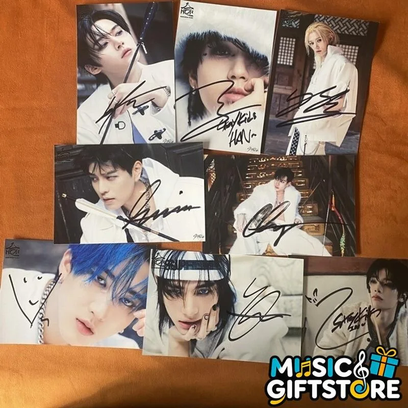 STRAY KIDS 合 HOP WALKING ON WATER AUTOGRAPHED SIGNED PHOTO 4*6 K-POP 2024Z #MUGS, изображение 2