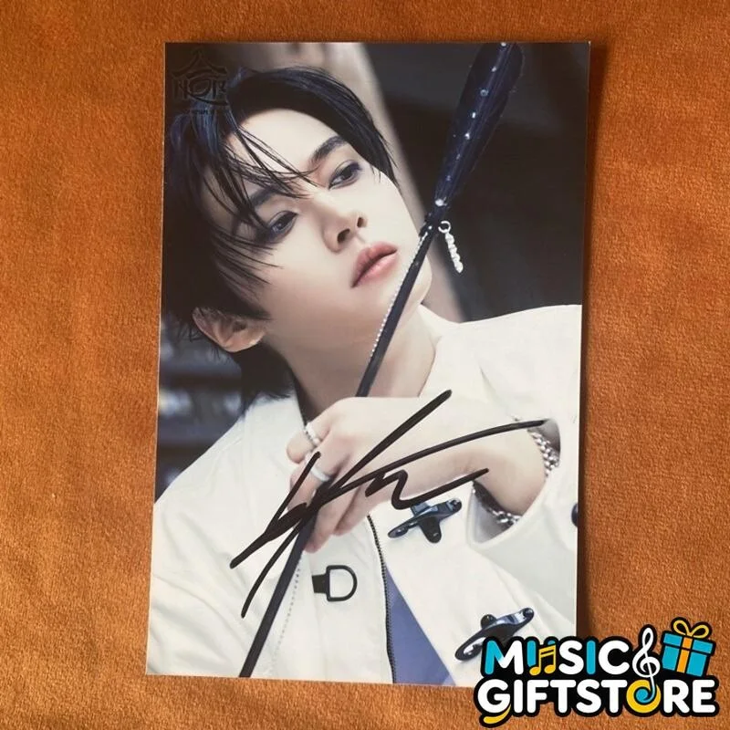 STRAY KIDS 合 HOP WALKING ON WATER AUTOGRAPHED SIGNED PHOTO 4*6 K-POP 2024Z #MUGS, изображение 3