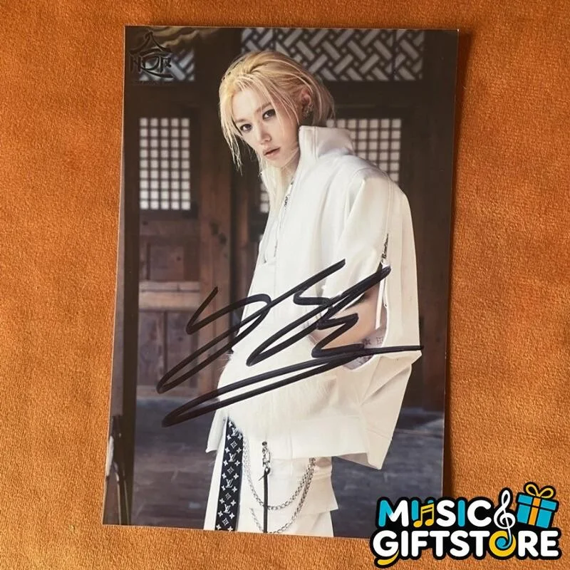 STRAY KIDS 合 HOP WALKING ON WATER AUTOGRAPHED SIGNED PHOTO 4*6 K-POP 2024Z #MUGS, изображение 4