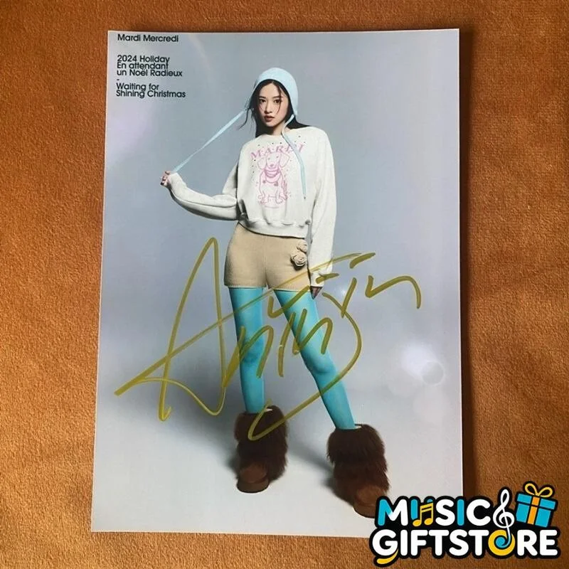 IVE An YuJin Autographed Signed Photo Autographs K-POP Collectibles 2024X #MUGS, изображение 3