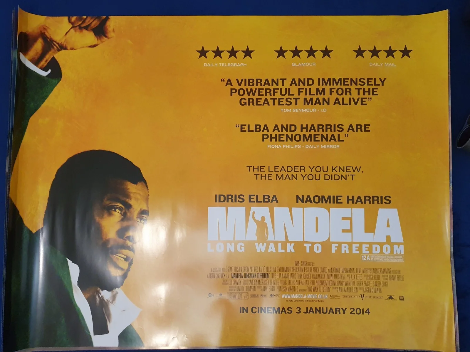 Mandela Long walk to freedom Original UK Quad Poster, image 2