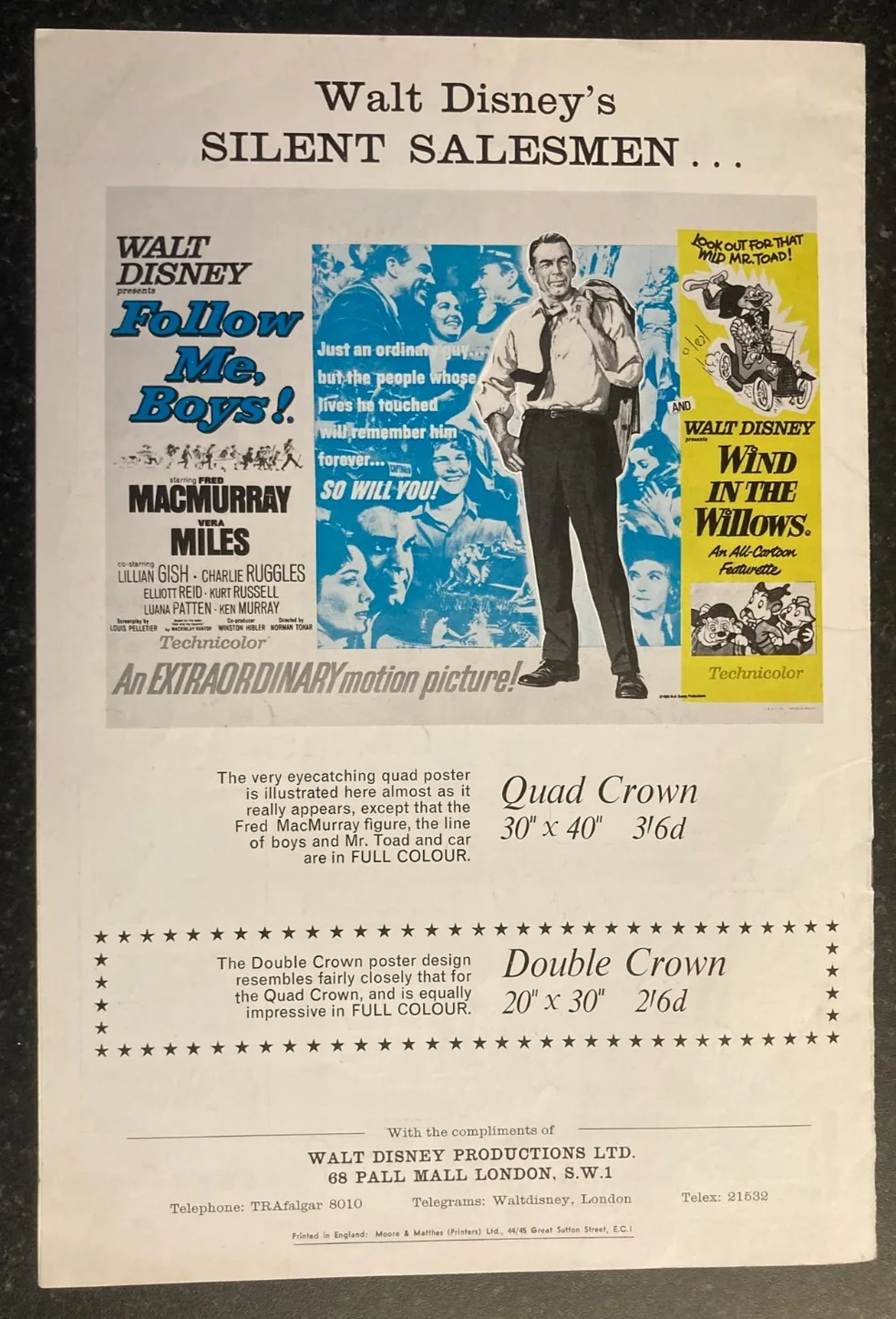 FOLLOW ME BOYS 1966 Original Disney Movie Large UK Campaign Press Book, image 2